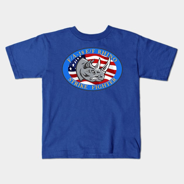 F/A-18 Rhino Kids T-Shirt by MBK